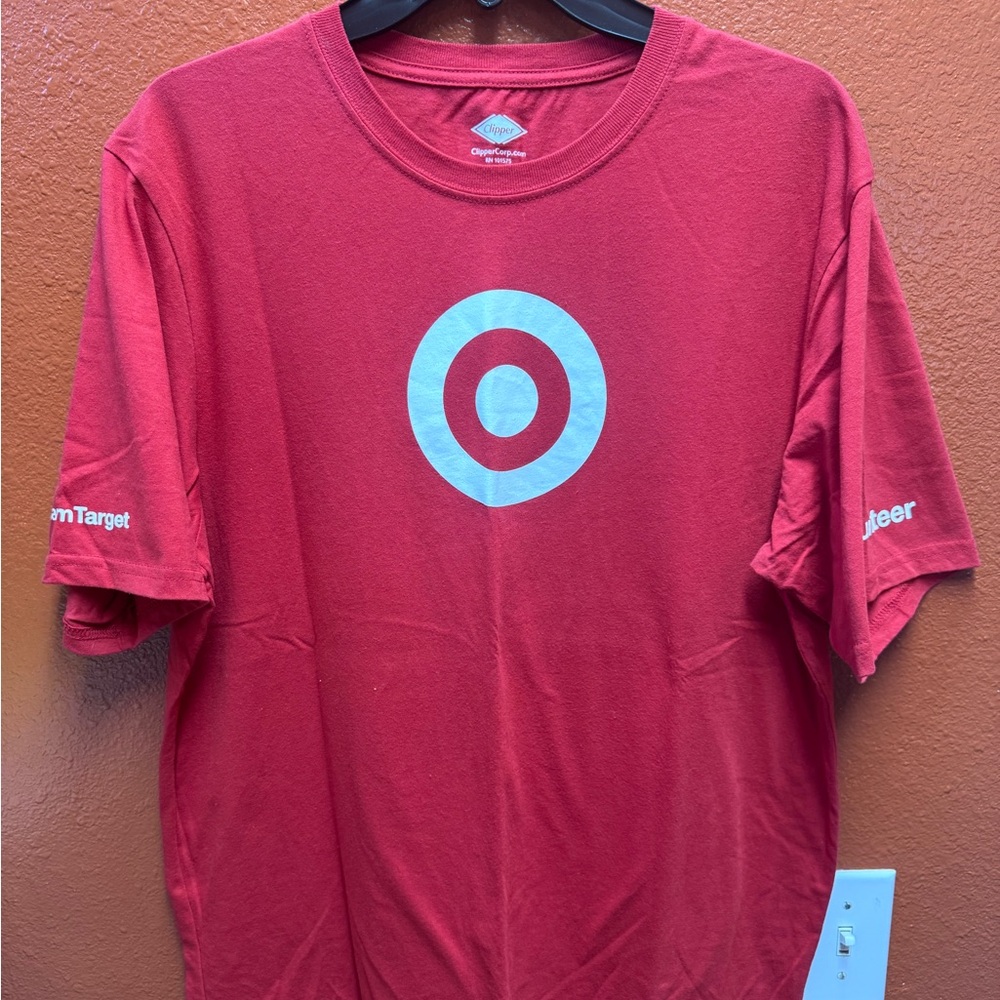 Target Men's Red Short Sleeve Tee with Logo